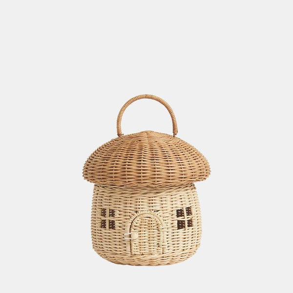 Olli Ella - Rattan Mushroom Basket Bag - kennethodaniel