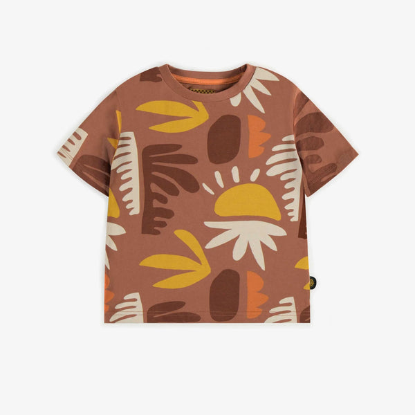 Souris Mini - Brown T-Shirt with Colored Leaves