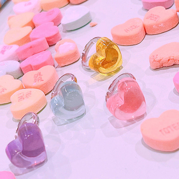 Pop Cutie Europe - Pop Cutie Kids Jello Heart Ring - Rainbow Valentine