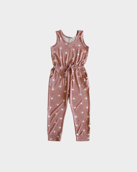 babysprouts clothing company - S23 D1: Toddler Girl's Tank Jumper in Rose Sunburst - kennethodaniel