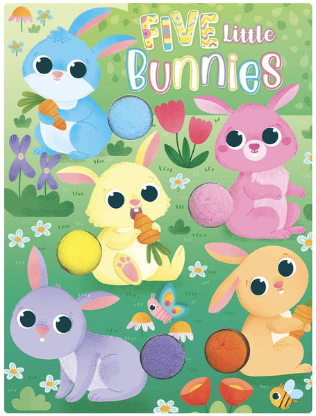 Little Hippo Books - Five Little Bunnies - Children's Touch and Feel Book with Fluffy Tails