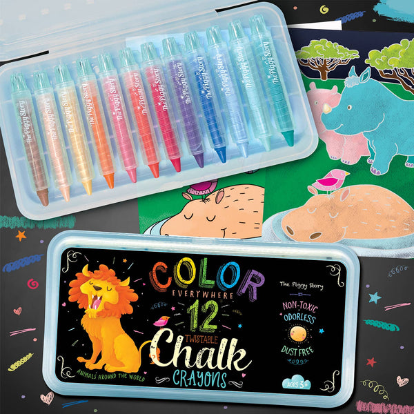 The Piggy Story - Color Everywhere Twistable Chalk Crayons | Animals