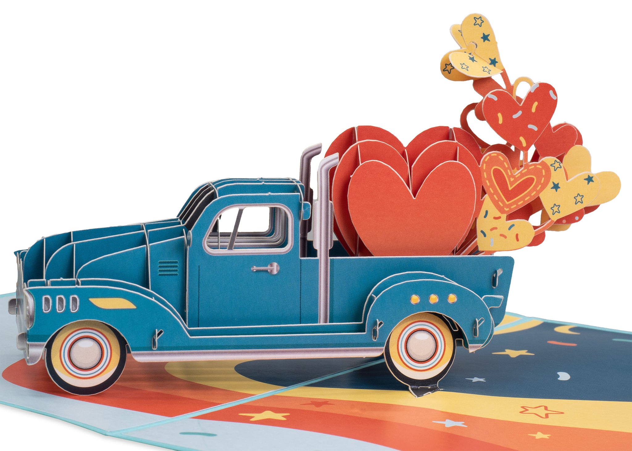 Truck Pop Up Card Paper Love