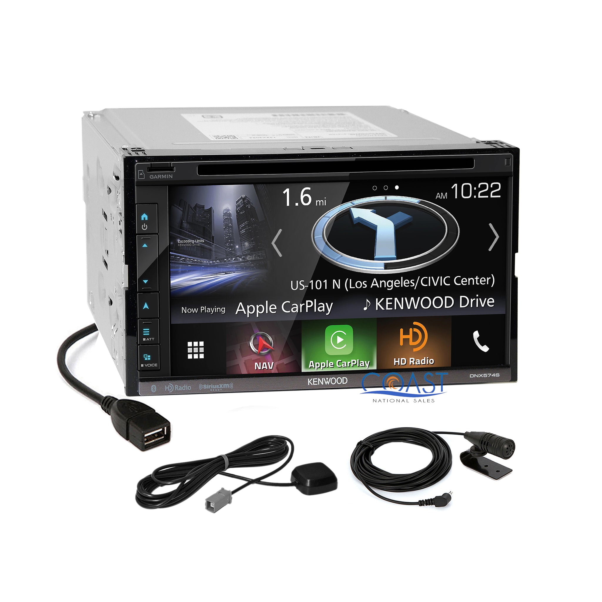 Kenwood GPS Sirius Carplay Stereo Dash Kit Harness for 06