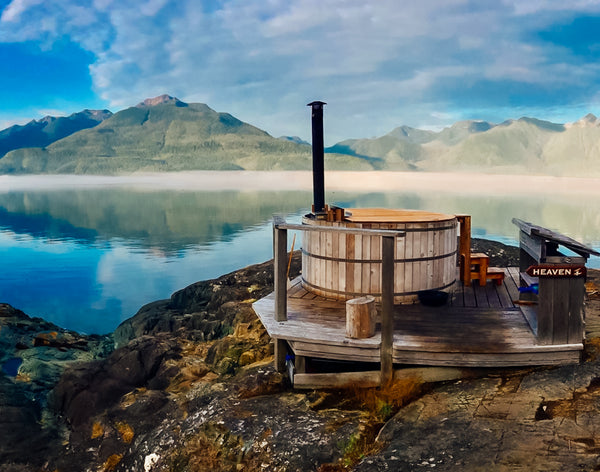 wood burning hot tub