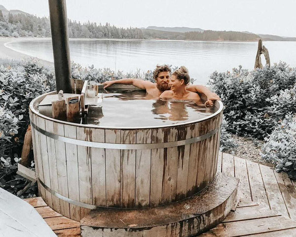 Wood fired hot tub alumitubs