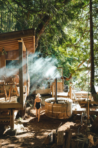 Off-Grid with an AlumiTubs Wood-Fired Hot Tub