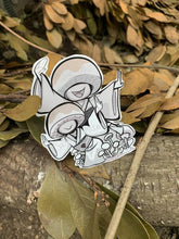 Load image into Gallery viewer, Haunted Shimeji Mushrooms - &quot;お化けしめじ&quot; - yokai art stickers