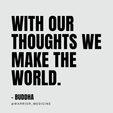 Buddha quote with our thoughts we make the world