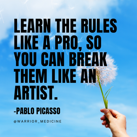 pablo picasso quote break the rules like an artist