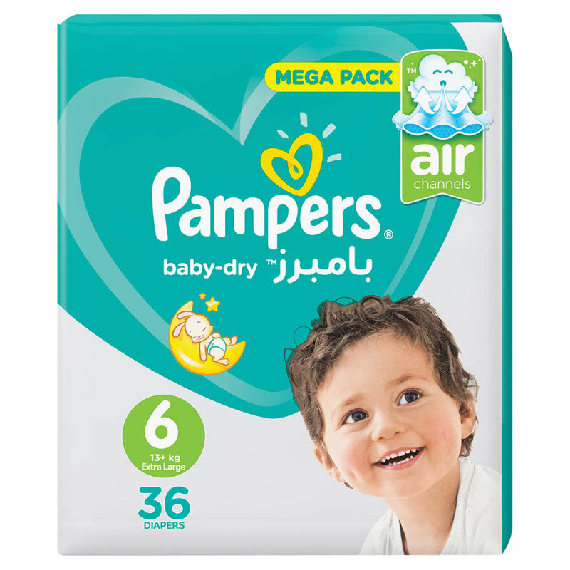 Pampers baby-dry Size - Mega Pack Extra (13+ kg), Count | BambiniJO