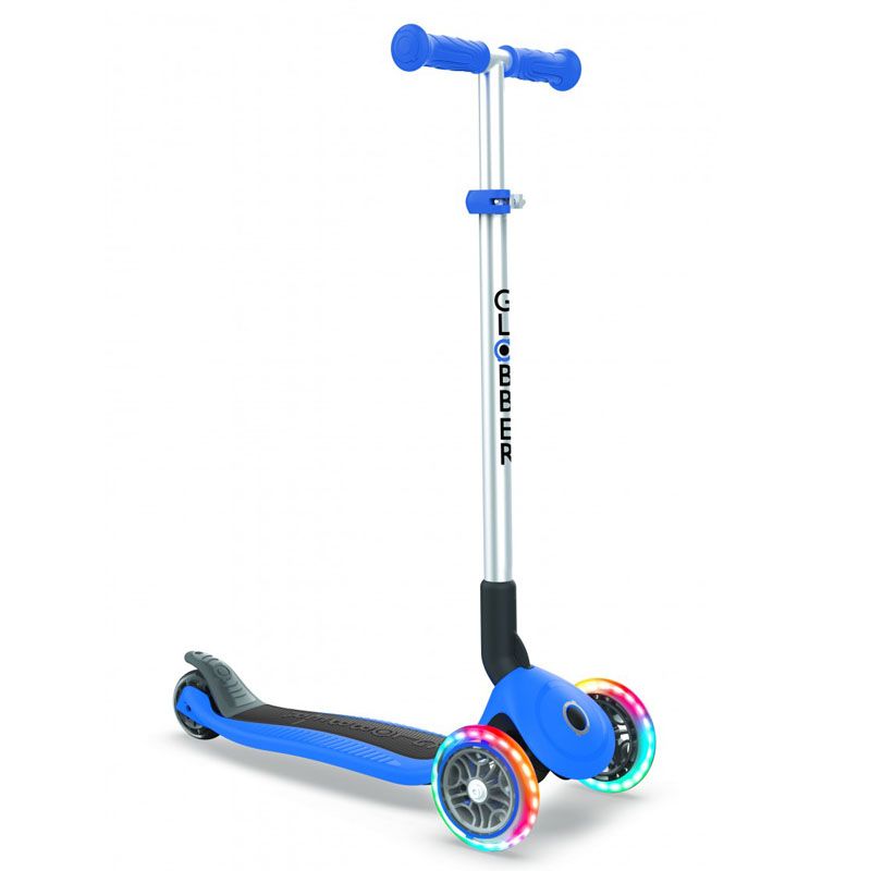 Globber Foldable 3 Wheel Scooter with Lights and adjustable T-Bar (68 - 78 cm) | 3 Years + | BambiniJO