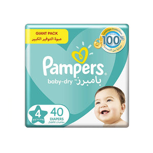 Grace Slagschip diefstal Pampers baby-dry Size 4 - Jumbo Pack Maxi (9-14 kg), 40 Count | BambiniJO