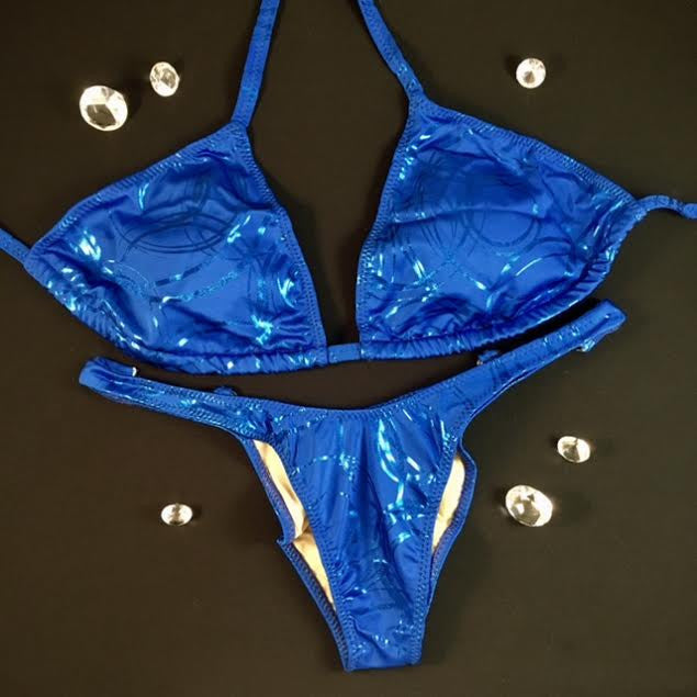 Blue Swirl Metallic ELF $135(Tina Front/Standard Back D Cup)