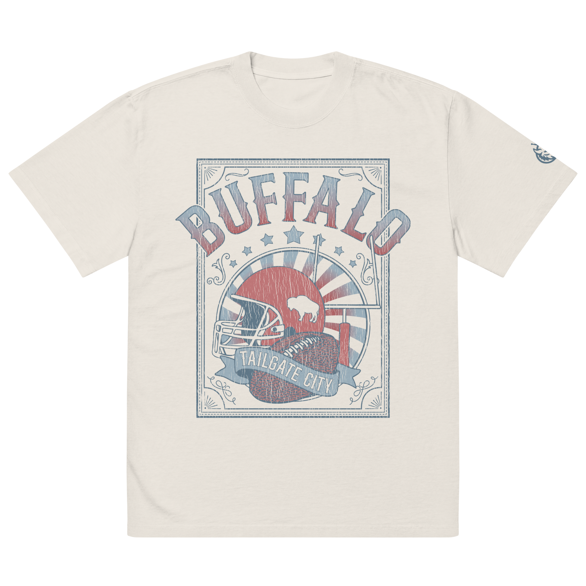 QUEEN'S CITY Oversized Buffalo Football Faded Tee - 26 Shirts product image