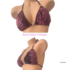 Removable Triangle Cups for Bikini Competition Suits