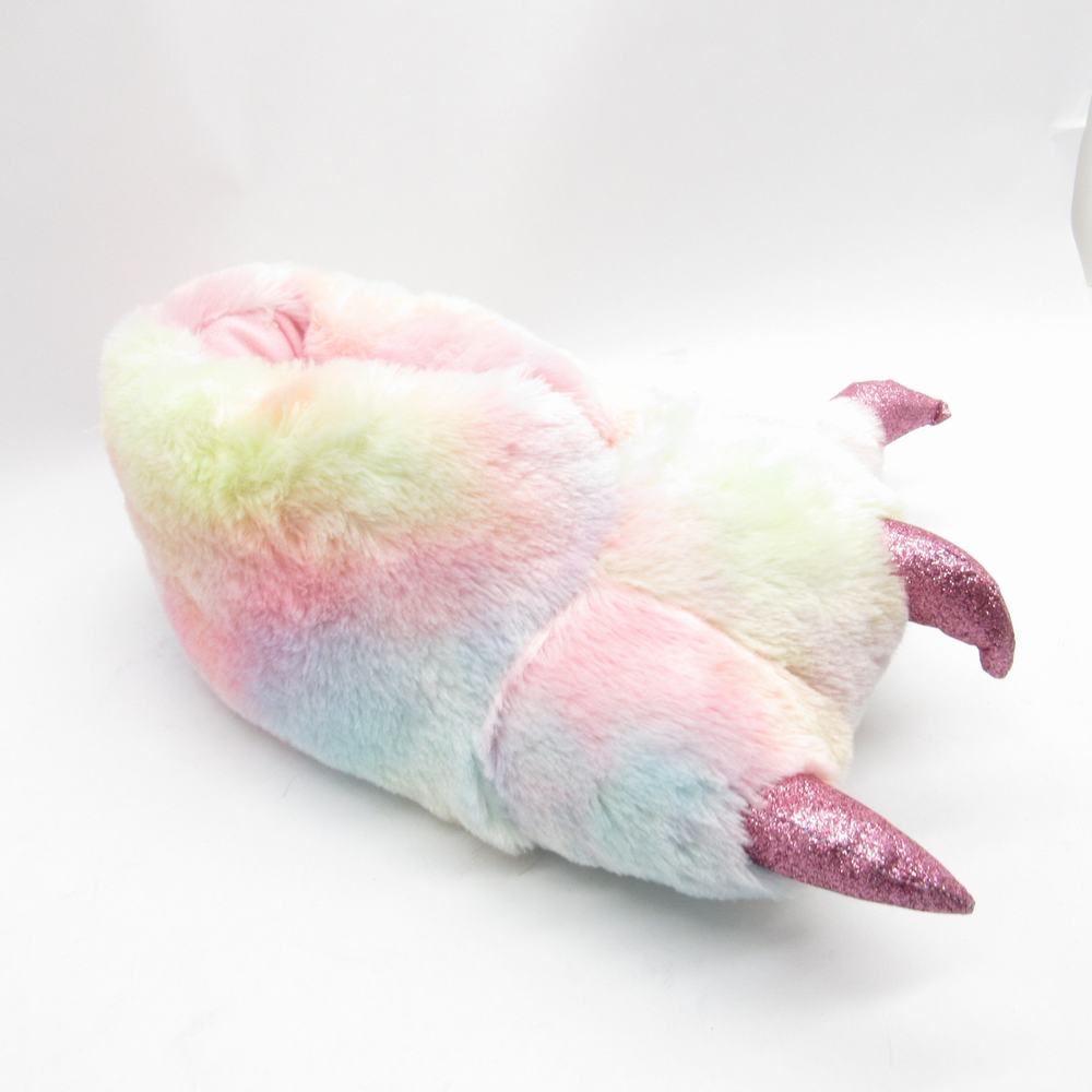 rainbow claw slippers