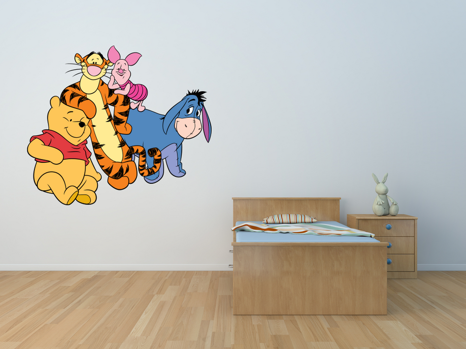 Winnie The Pooh Piglet Eeyore Tigger Disney Wall Art Stickers Murals D Ladybug Print