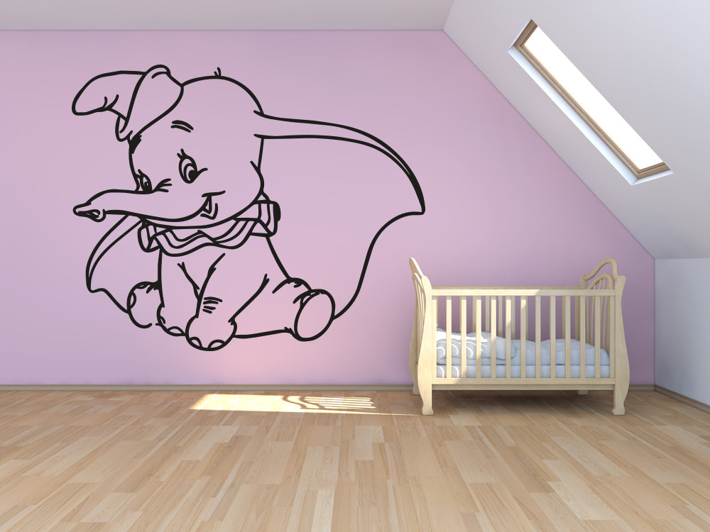 Beautiful Personalised Dumbo Disney Wall Art Stickers Murals Decals 48 Ladybug Print