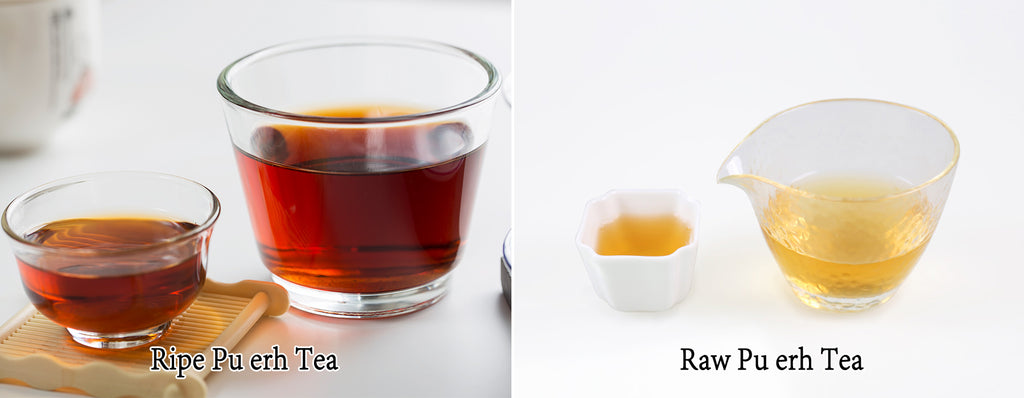 ripe pu erh tea vs raw pu erh tea