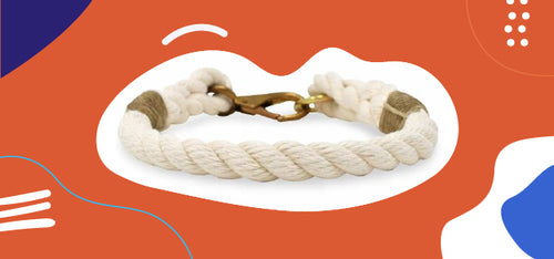 A rope dog collar