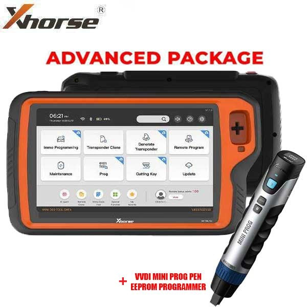 Xhorse - VVDI Key Tool PLUS Tablet All In One Key Tool - ADVANCED PACKAGE and Mini PROG Pen EEPROM Programmer (Bundle)