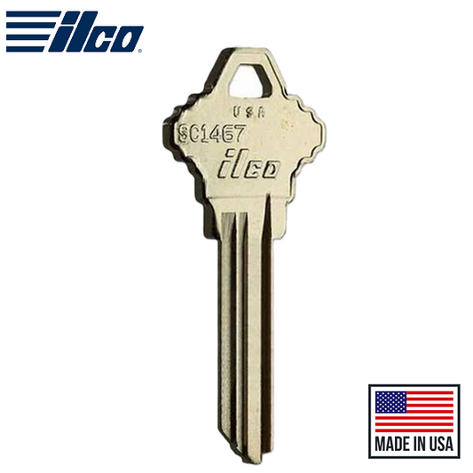 Commercial Key Blanks, SC4, 1145A Schlage Key (Nickel Plated) by JMA USA