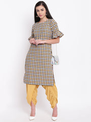 long kurta with dhoti salwar