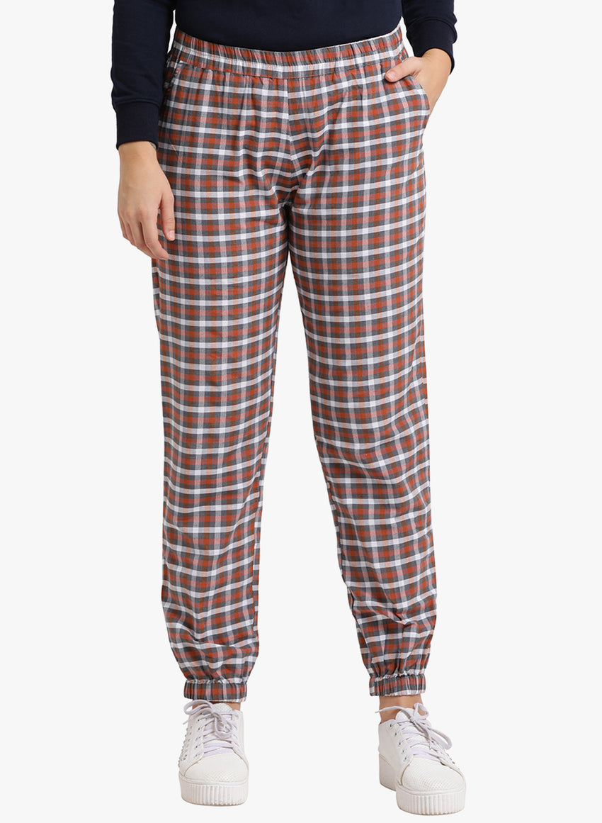 plaid jogger pants womens