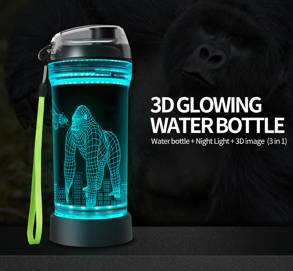 Ape 3D Glowing Water Bottle NEW - Coolgiftmart