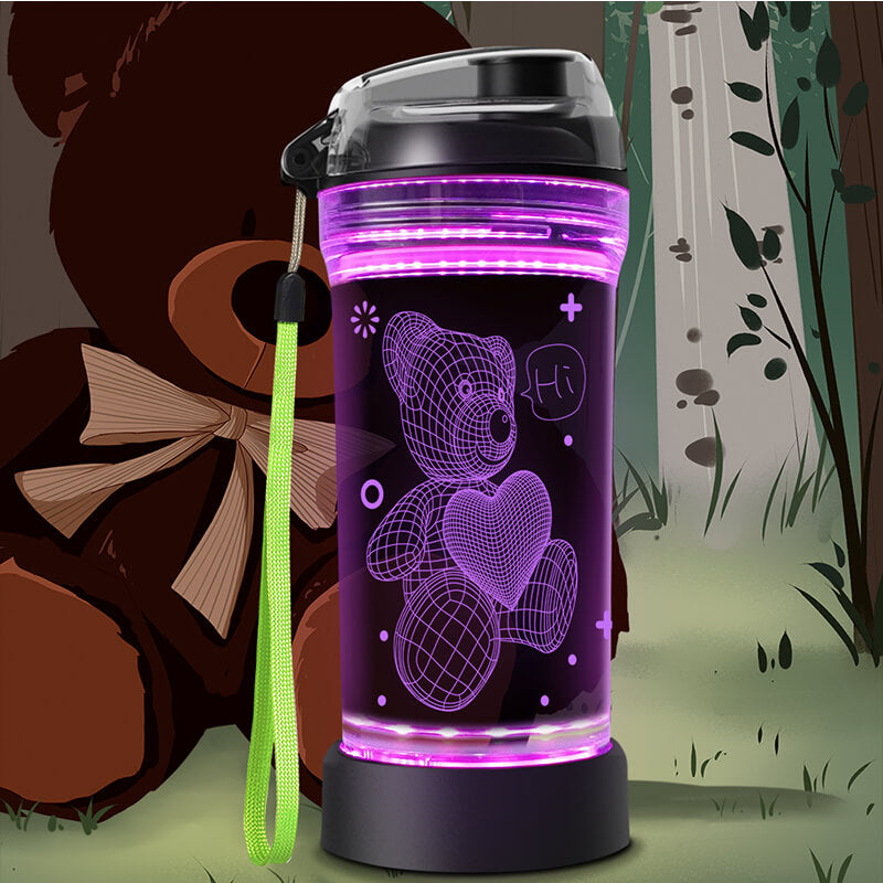 Teddy Bear 3D Glowing Water Bottle NEW|LIMITED|PRE-SALES - Coolgiftmart