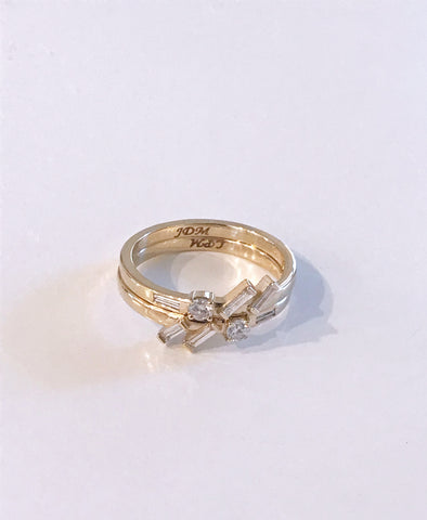 Baguette Diamond Redesign Ring in 14k Yellow Gold by Christina Atkinson Bexon Jewelry
