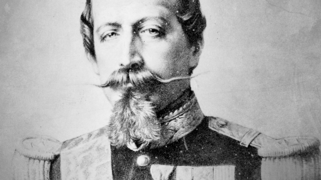 Man with mustache in military uniform
