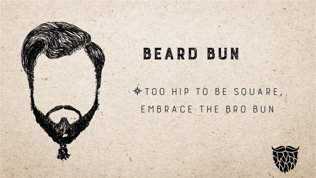 man with beard bun style