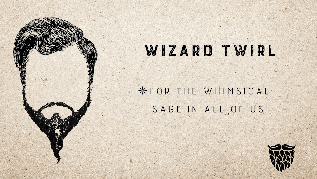 man with wizard twirl beard style