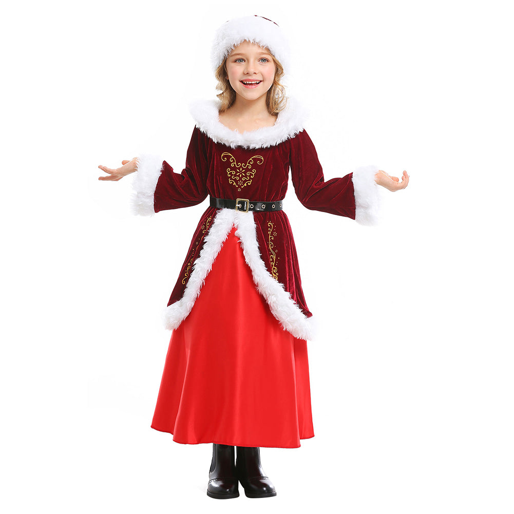 Déguisement Enfant Noël Robe Fille Robe Rouge – Déguisement Carnaval