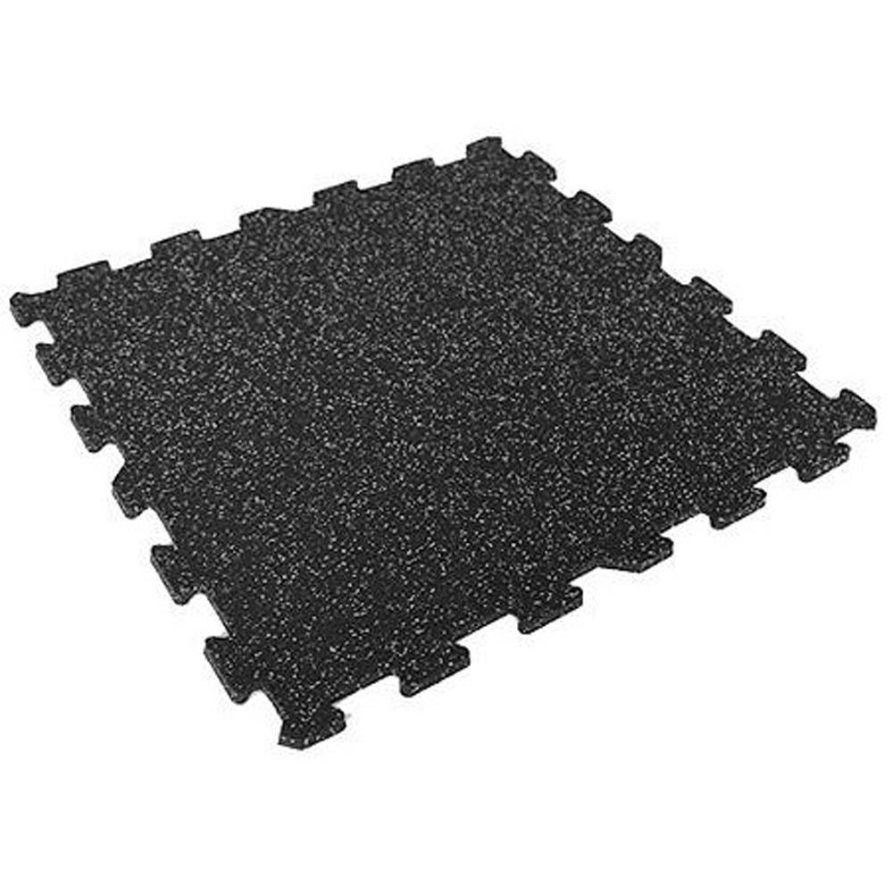 Image of Jordan Black & Grey Fleck Rubber Flooring (12mm thickness)