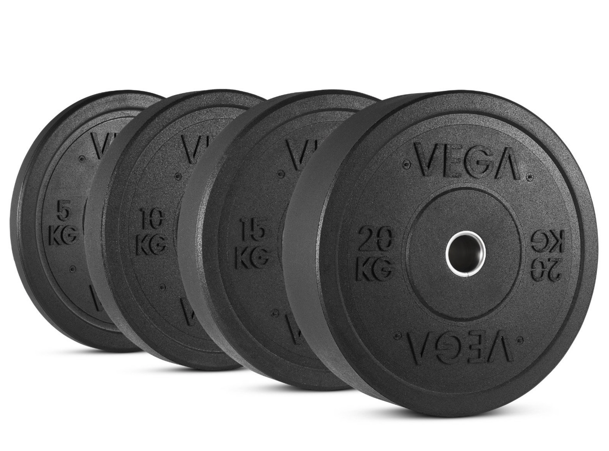 VEGA Fitness ECO Rubber Crumb Olympic Bumper Plates - 200kg Set