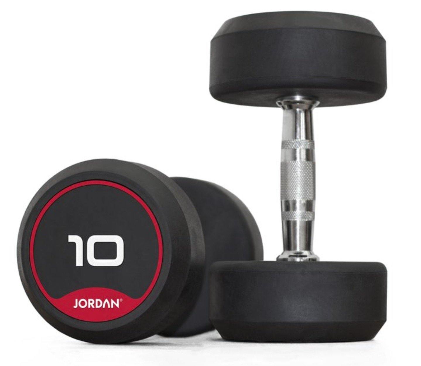 Jordan Classic Rubber Dumbbell set 2-50kg with Racks