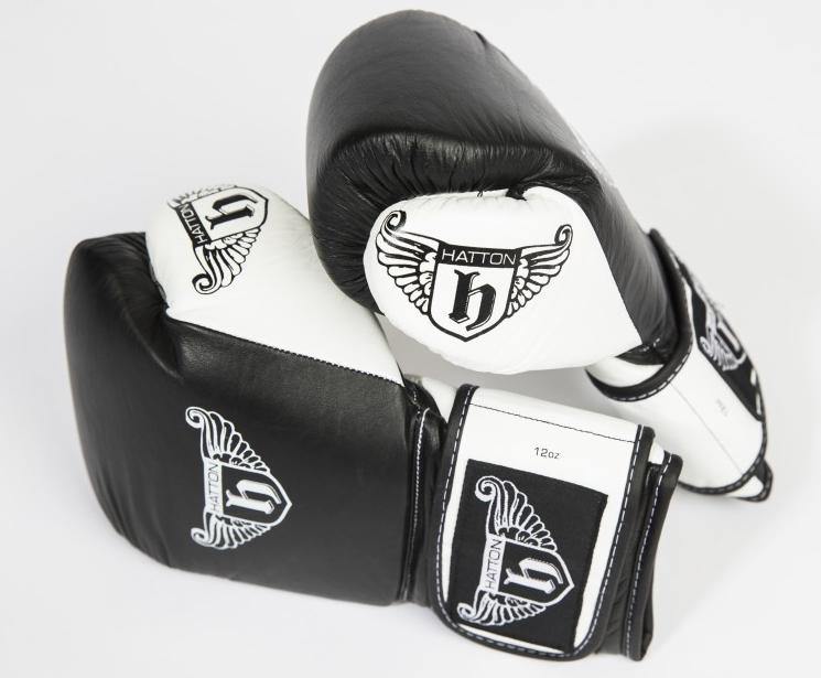 Image of Hatton Pro Leather Velcro Gloves (Up to 16oz)