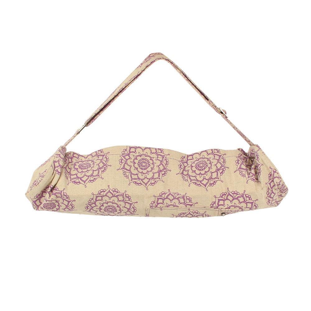 Image of Yoga Mad Jute Cotton Yoga Patterned Mat Bag