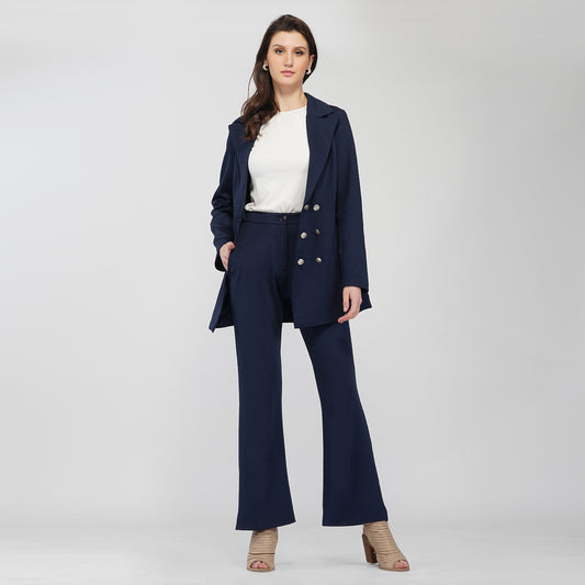 Buy White Arctic Twill Plain Notched Lapel Jasmine Blazer And Pant Set For  Women by Ankita Dharman Online at Aza Fashions.