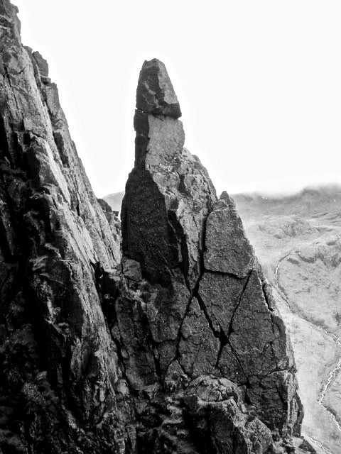 Napes needle rock climbing