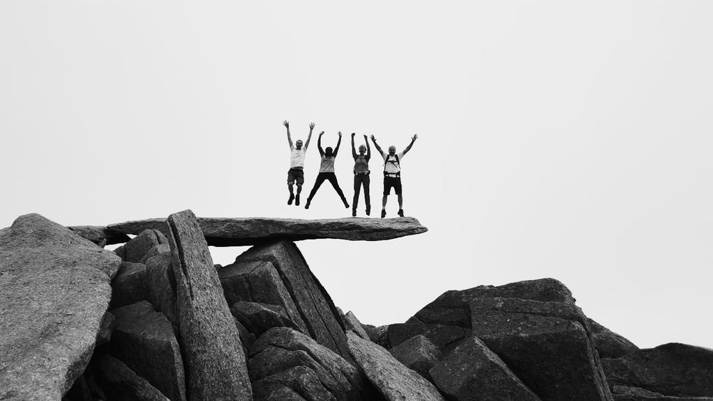 The cantilever on glyder fach snowdonia grade 1 scramble 