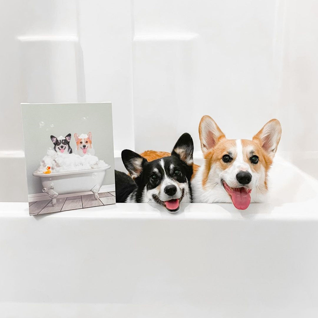 2 Dog Portrait Bathroom Collection