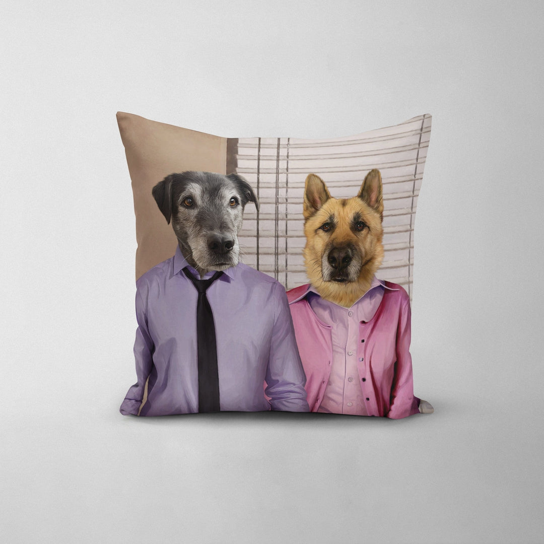 Image of Jim and Pam - Custom Throw Pillow