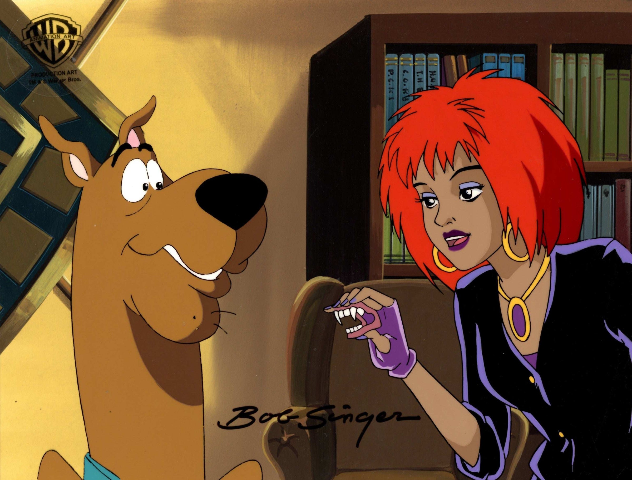 Scooby Doo And The Witchs Ghost Original Production Cel With Matching Drawing Velma And Thorn 