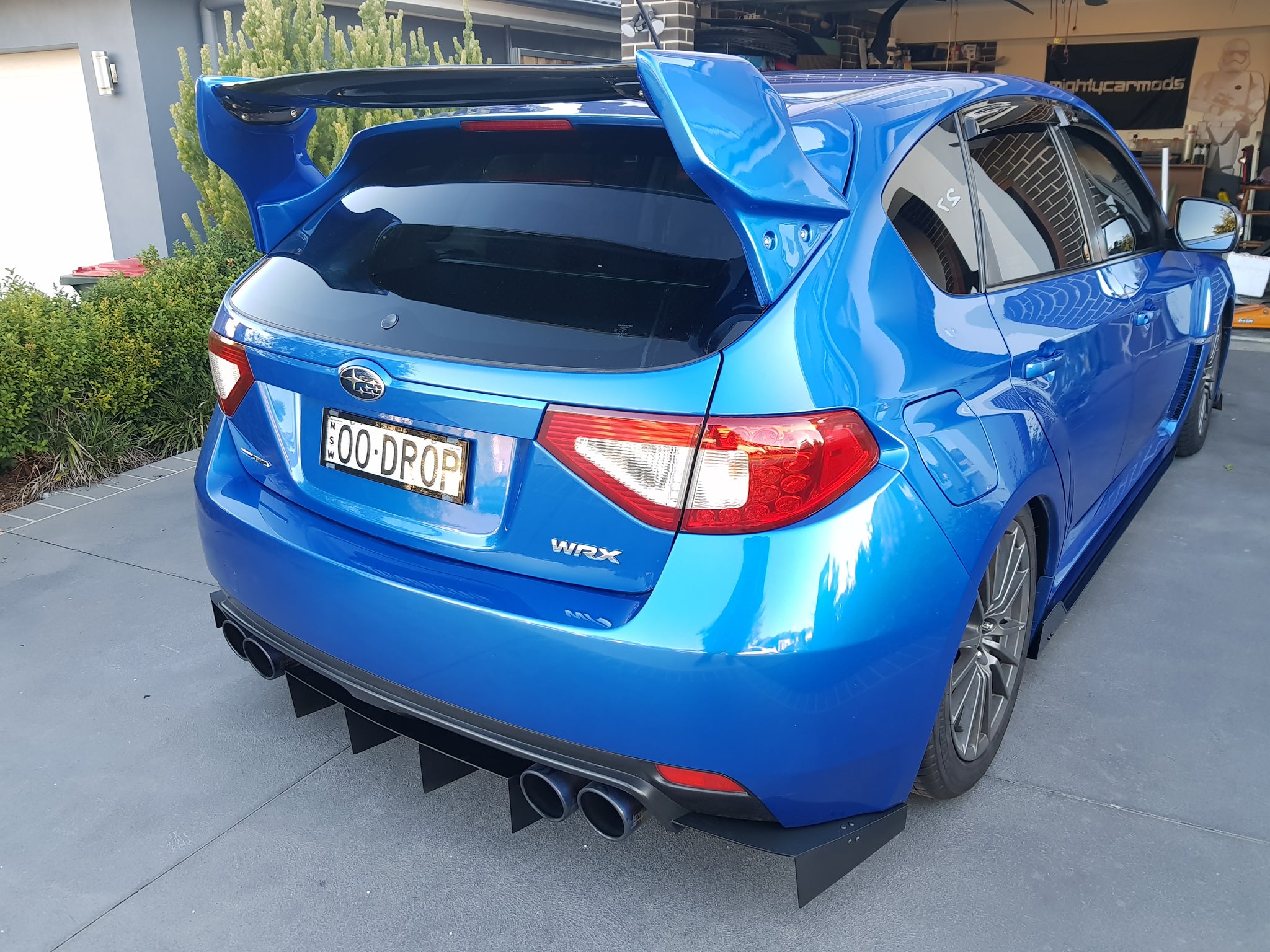 subaru wrx hatch widebody sti rear diffuser e wing aero designs subaru wrx hatch widebody sti rear