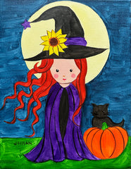 witch with black cat