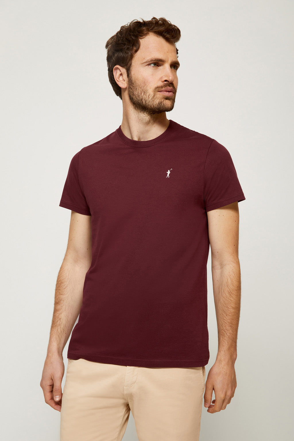 Decir seguro Calma Camiseta burdeos con logo bordado | Comprar online en Polo Club